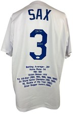 Steve Sax autographed signed inscribed jersey MLB Los Angeles Dodgers JSA COA