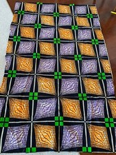 African Wax Fabric 104 42x67" Bright Geometric New Free Ship