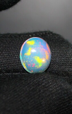 Opal Gemstone, Oval Opal Cabochon, Natural Opal, Ethiopian fire opal, 11x9x5 mm