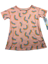 Cat  jack Girls Night gown dress Rainbow Pink XS 4/5 NWT