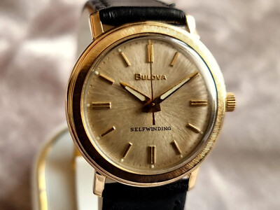 ビンテージBulova 23 automatic gold bezel Vintage Bulova 23 Jewels Automatic Watch Sunburst Watch | eBay