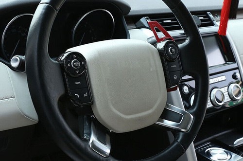 Carbon Fiber Steering Wheel Button Frame Cover 4X For Range Rover L405 2013-2017 - Picture 4 of 5