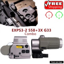 HHS Holographic EXPS3-2 558 Sight Red Green Dot Scope with G33 Magnifier Clone