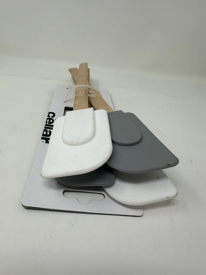 Juego de 4 espátulas de silicona The Cellar blancas y grises Foto 4 de 4