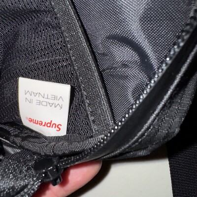 SS21 Supreme black shoulder / waist bag water resistant Cordura