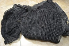 BLACK AUTHENTIC USED DECORATIVE NAUTICAL THEME EVENTS FISHING NET 24' x 6'