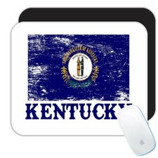 Kentucky : Gift Mousepad Flag Distressed Souvenir State USA Christmas Coworker