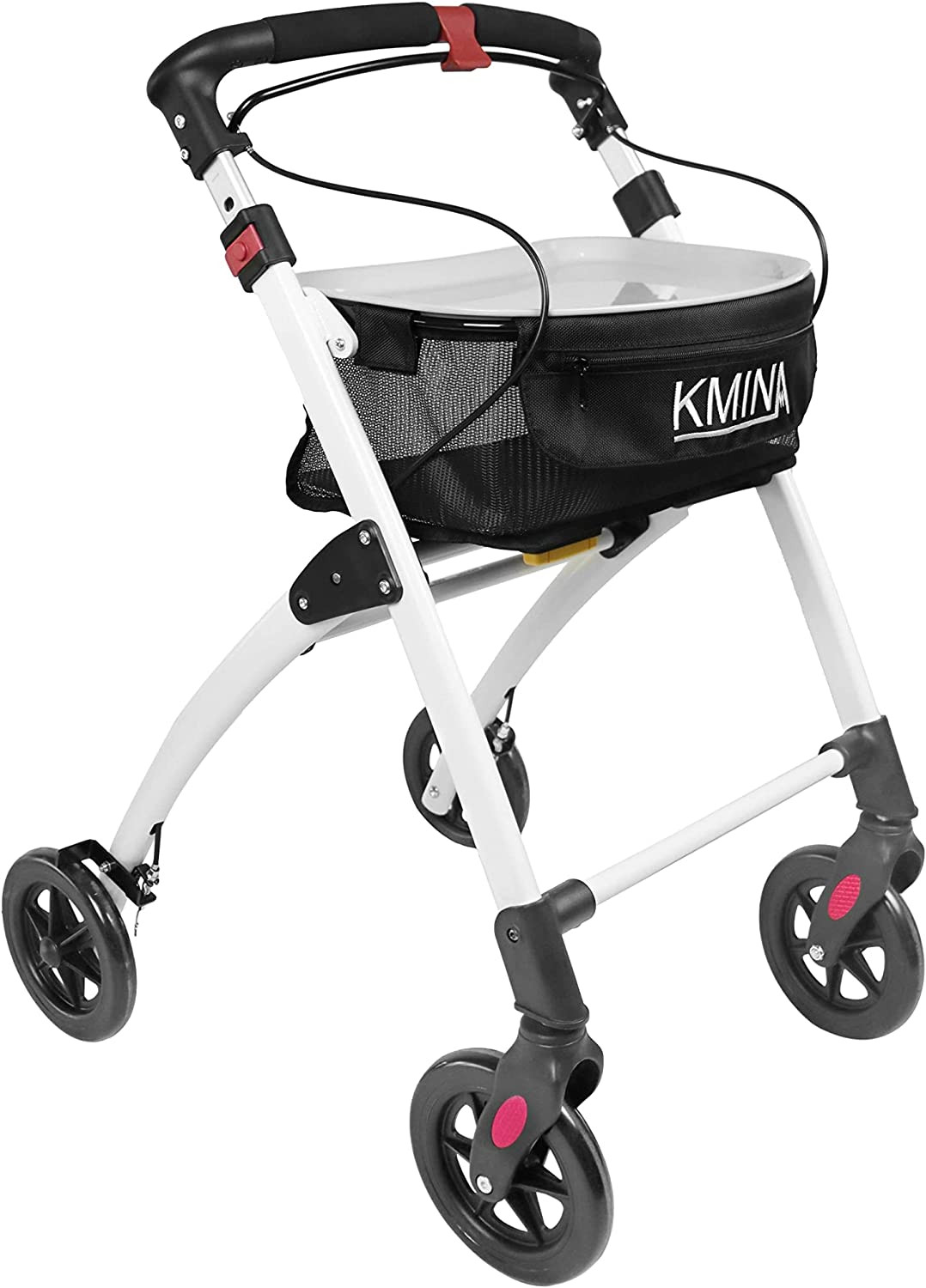 KMINA PRO - Rollator Schmal Für Wohnung, Faltbarer Rollatoren Für Senioren, Indo