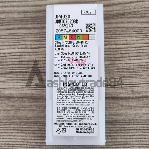 Nueva hoja CNC HITACHI 10 PIEZAS JDMT070208R JP4020