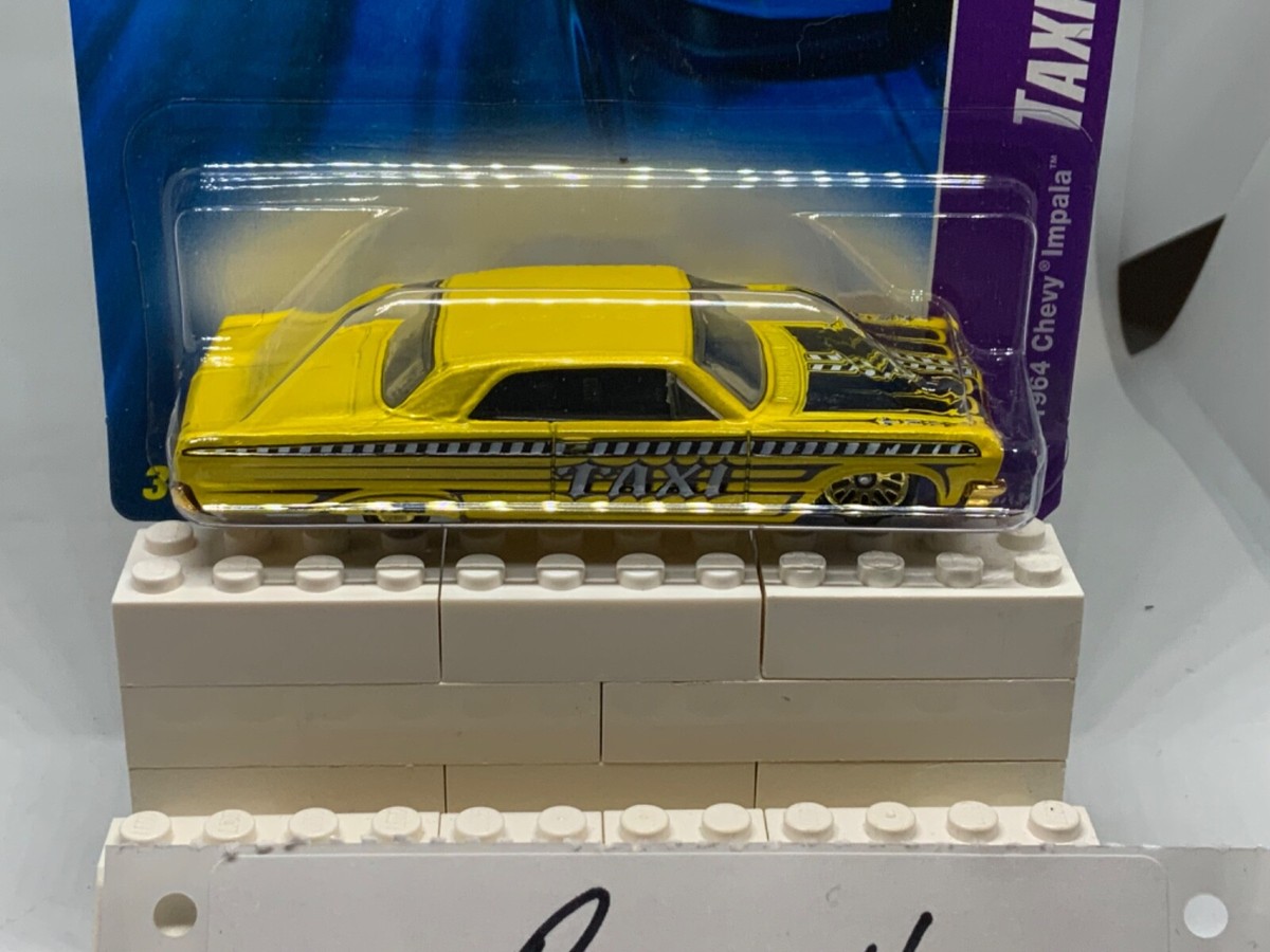 2007 Hot Wheels Taxi Rods #4/4, 1964 Chevy Impala, Yellow