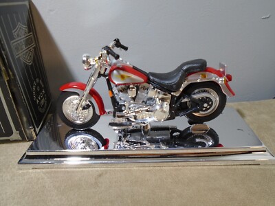1999 FLSTF HARLEY DAVIDSON FAT BOY MOTORCYCLE 1:18 DIE CAST NIB
