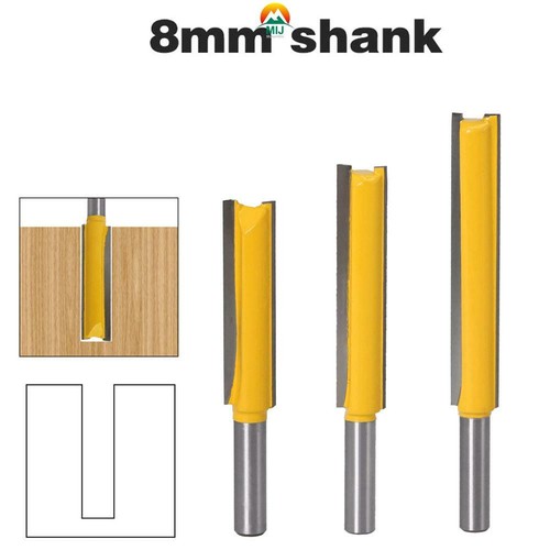 8mm Shank Straight Router Bit 8mm Shank Extra Length Cutting Tenon