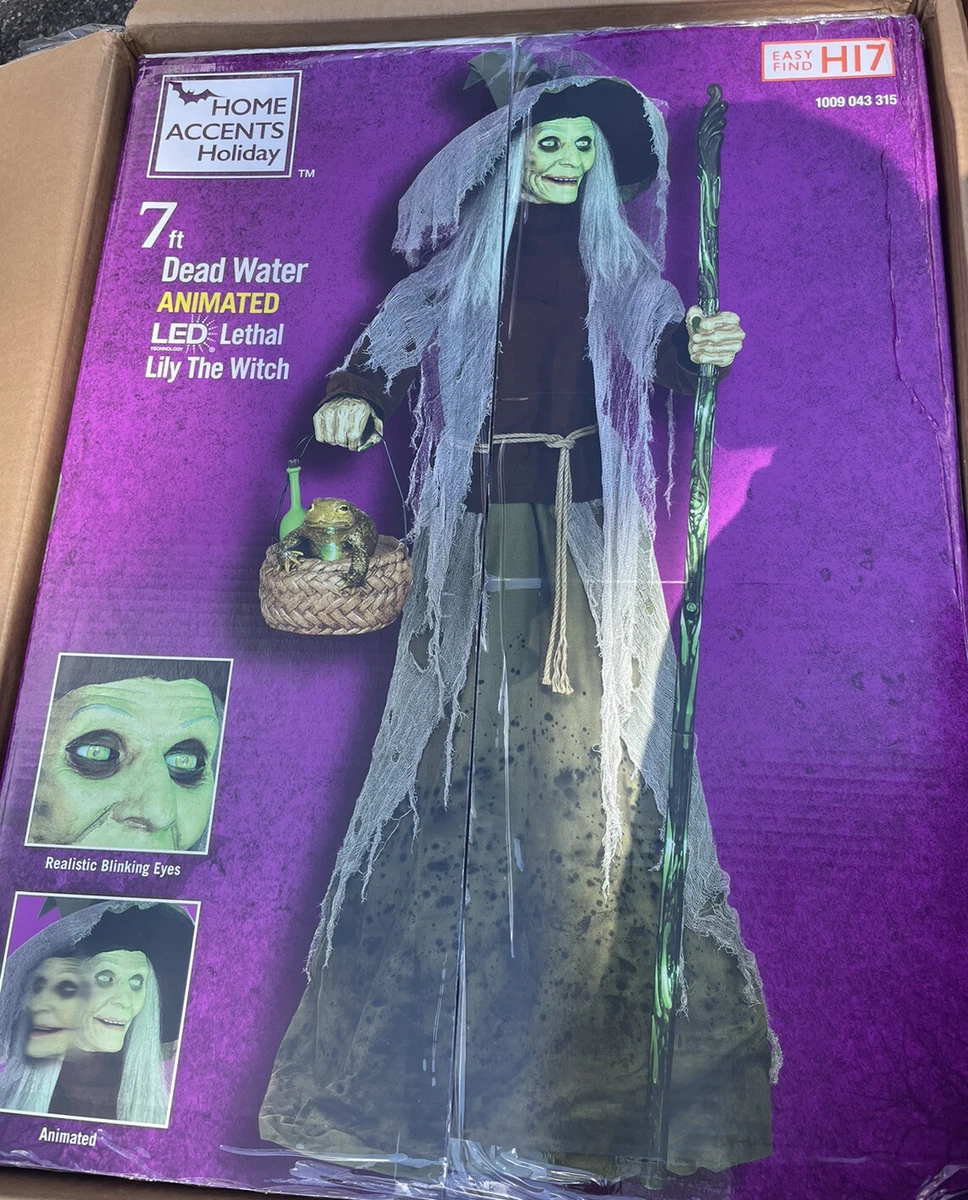 Home Depot Home Accents 7 ft. Animated Lethal Lily Witch! NEW 2023