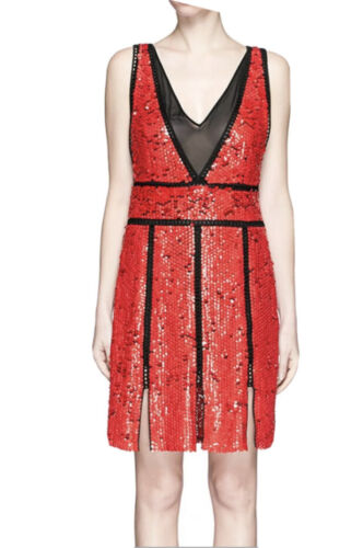 Emilio Pucci Sultry Runway Red Sequin Dress with B