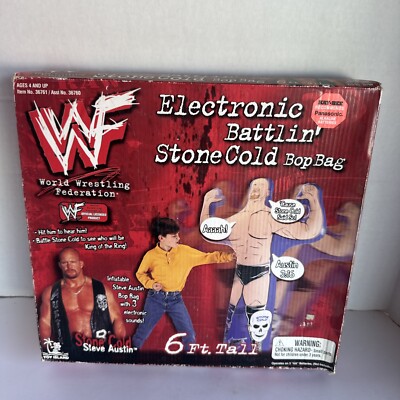 WWF Stone Cold Steve Austin Electronic Battlin Bop Bag WWE Rare 