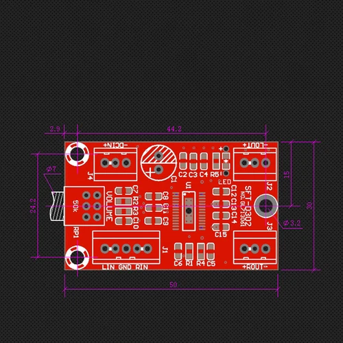 DC 7,5 ~ 24 V Mini Audio Verstärker Platine Modul 2.0 Zweikanal Stereo AMP Modul - Bild 8 von 12