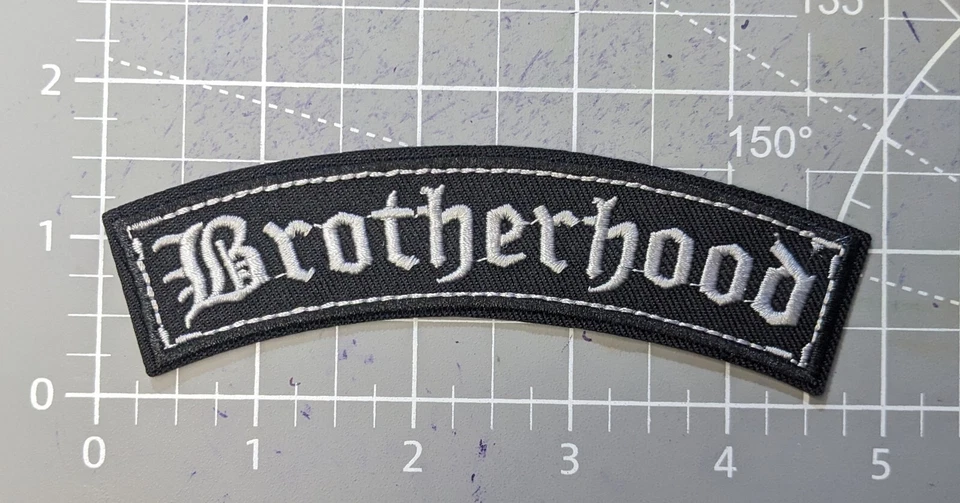 Brotherhood Biker Patch Motorcycle Bike Clubs Rider Embroidered Iron On 1.5x5" - Image 2 of 3