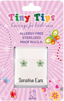 Studex Tiny Tips Steriler Nachfolgeschmuck Daisy August Peridot & Mai Smaragd