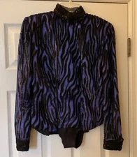 BEAUTIFUL J BAR J WESTERN STORE SPARKLY SHOW BLOUSE/TOP  SZ S- M