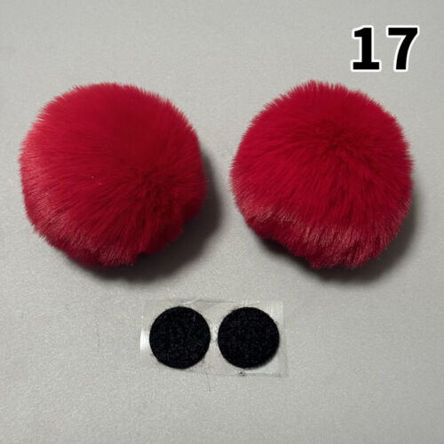 8CM Plush Bear Ear Electric Helmet Decors Accessories Sticker Cosplay Styling - Picture 29 of 29