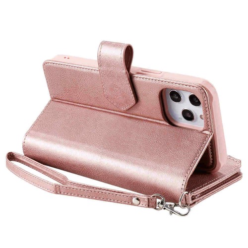 For iPhone 12 11 Pro Max SE 8 7 6s Magnetic Detachable Wallet Leather Case Cover - Picture 17 of 55