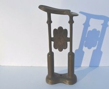 BEAUTIFUL ART DECO SOLID BRASS SHOE SHINE STAND/COBBLER STAND