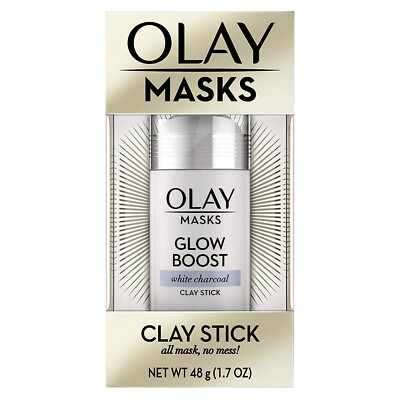 Olay Masks Glow Boost Clay Stick, White Charcoal, 48 g, EU VERKÄUFER