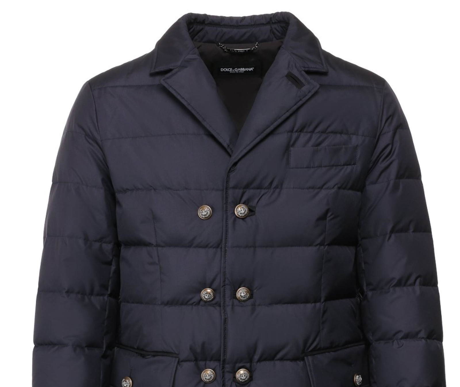 DOLCE & GABBANA SMOOTH SILK DOWN JACKET Double Breasted Jacket Coat Down Jacket image 5