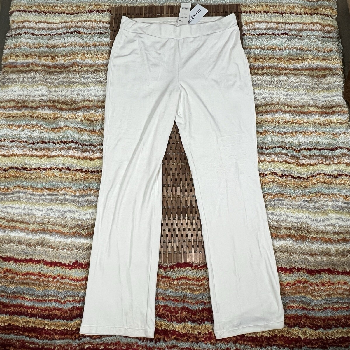 NWT Juicy Couture Size Large White Cream Pants Joggers Sweatpants