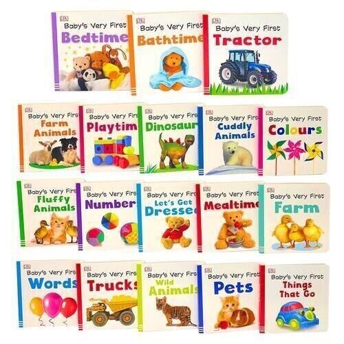 Baby's Very First Library 18 Board Books Set Baby's very first Let's Get Dressed