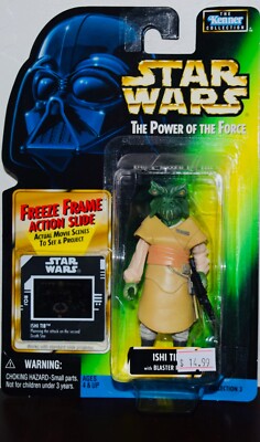 Star Wars Power of the Force Freeze Frame Ishi Tib + Blaster 3.75'' Figure Kenner