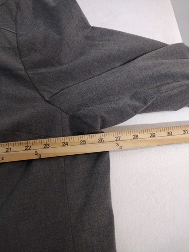 Evan-Picone Blazer 24W Gray Lined Full Zipper Suit Jacket Stretch - Picture 15 of 22