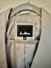 SAM EDELMAN Women’s SZ L LEATHER BOMBER JACKET LT GRAY ZIP DRAPE — photo 7