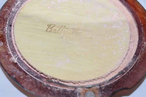 Vintage Faux Turtle Shell Mirrored Compact Retro 5" MCM - Picture 4 of 6