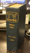 1960 Nashville April-June Bound TV Guide 2nd cover Elvis Carol Burnett Laramie