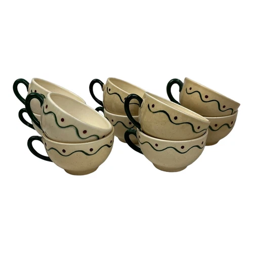 10 Vintage Metlox Poppytrail Rooster California Provincial Coffee Tea Cups Set