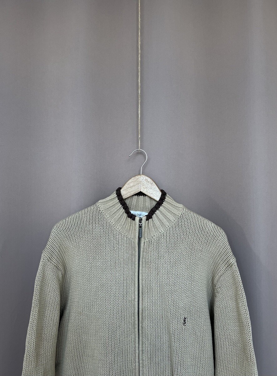 ニット/セーター Yves Saint Laurent - ysl pour homme knit tops YSL Yves Saint Laurent Men's Sweater Vintage Knit Mini Logo