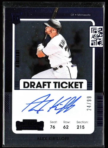 2021 Panini Contenders - Rookie Ticket Draft Ticket Blue #127 Alex Kirilloff /99