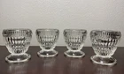 Set of 4 Vintage Anchor Hocking Clear Glass Egg Cups