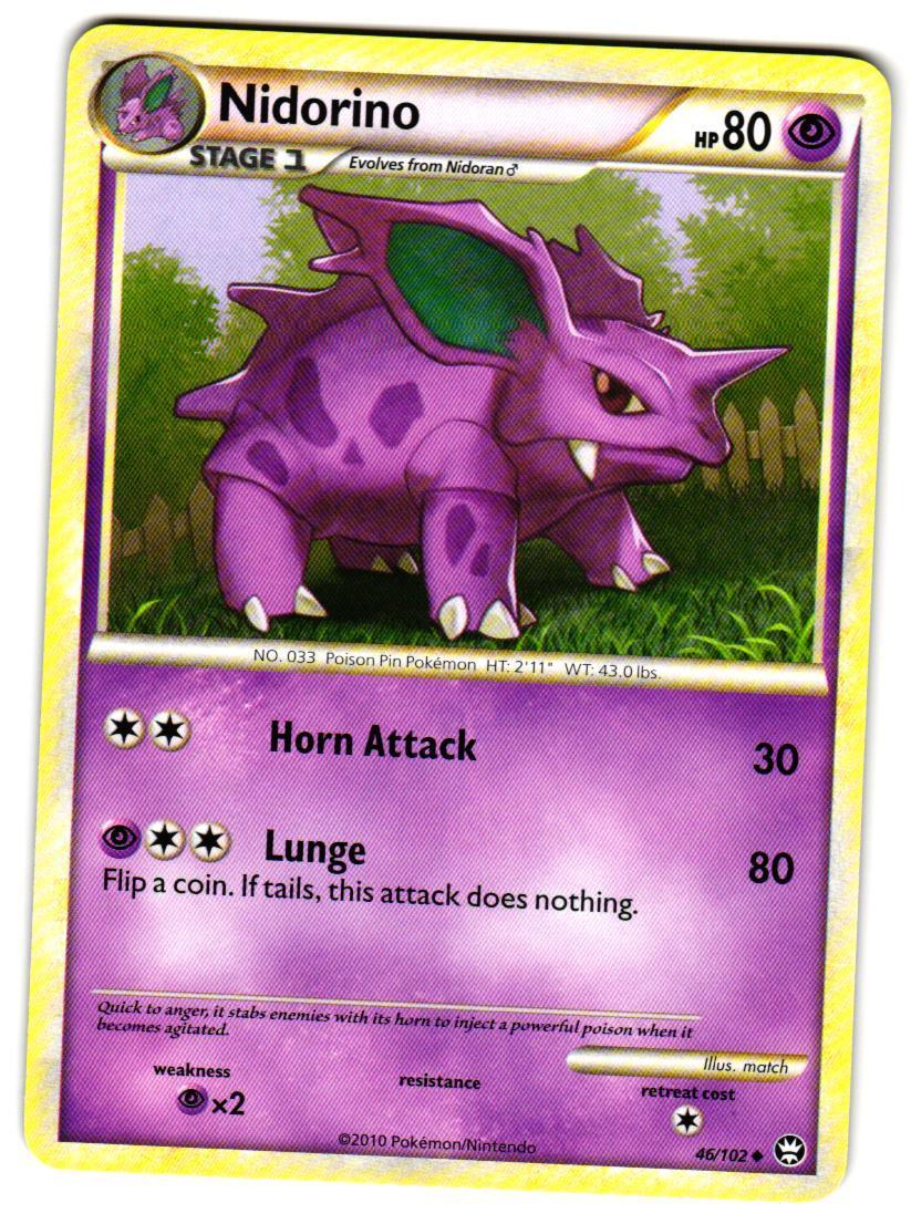 Pokemon Triumphant Nidorino #46/102 Uncommon Lightly played