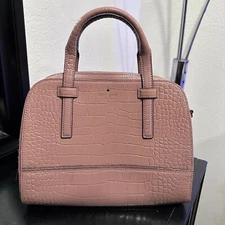Kate Spade Dusty Pink Riverside Street Exotic Cow Leather Felix MSRP $595