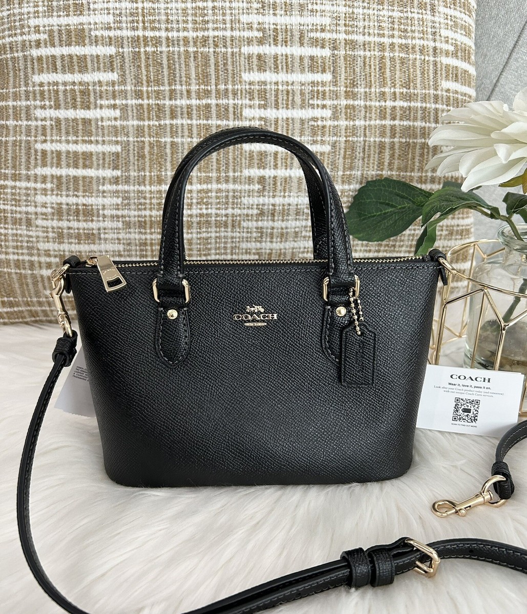 COACH CH198 Mini Gallery Crossbody in Crossgrain Leather NWT | eBay