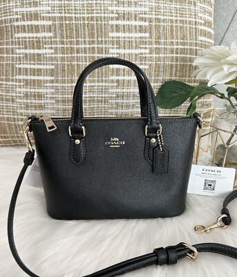 COACH レザーミニ ボディバッグ 黒　美品 Coach Mini Jamie Camera Bag Black Pebble Leather Signature