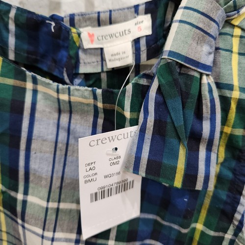 Top de peplem sin mangas CrewCuts para niña azul marino talla 5 nuevo con etiquetas - Imagen 6 de 7