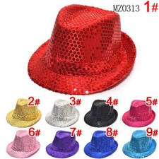 Canvas Fedora Sequin Hat For Boys  Girls. Brand New. Free Shipping.