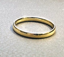 14k Yellow Gold Classic Comfort Fit Dome Half...