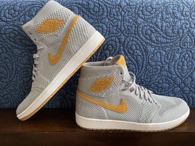 flyknit jordan 1 grey
