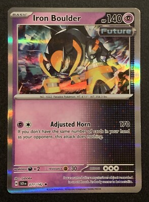 Iron Boulder - 071/142 - Holo Rare - SV07: Stellar Crown - Pokemon TCG | eBay Iron Boulder - 071/142 - Holo Rare - SV07: Stellar Crown - Pokemon TCG | eBay