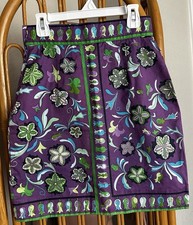 Vintage Emilio Pucci Skirt 60s 70s Cotton XS Floral Print Rare