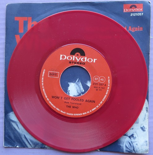 THE WHO - WON'T GET FOOLED AGAIN / DON'T KNOW MYSELF 7" - RED VINYL 1971 EX/EX+ - Imagen 3 de 4